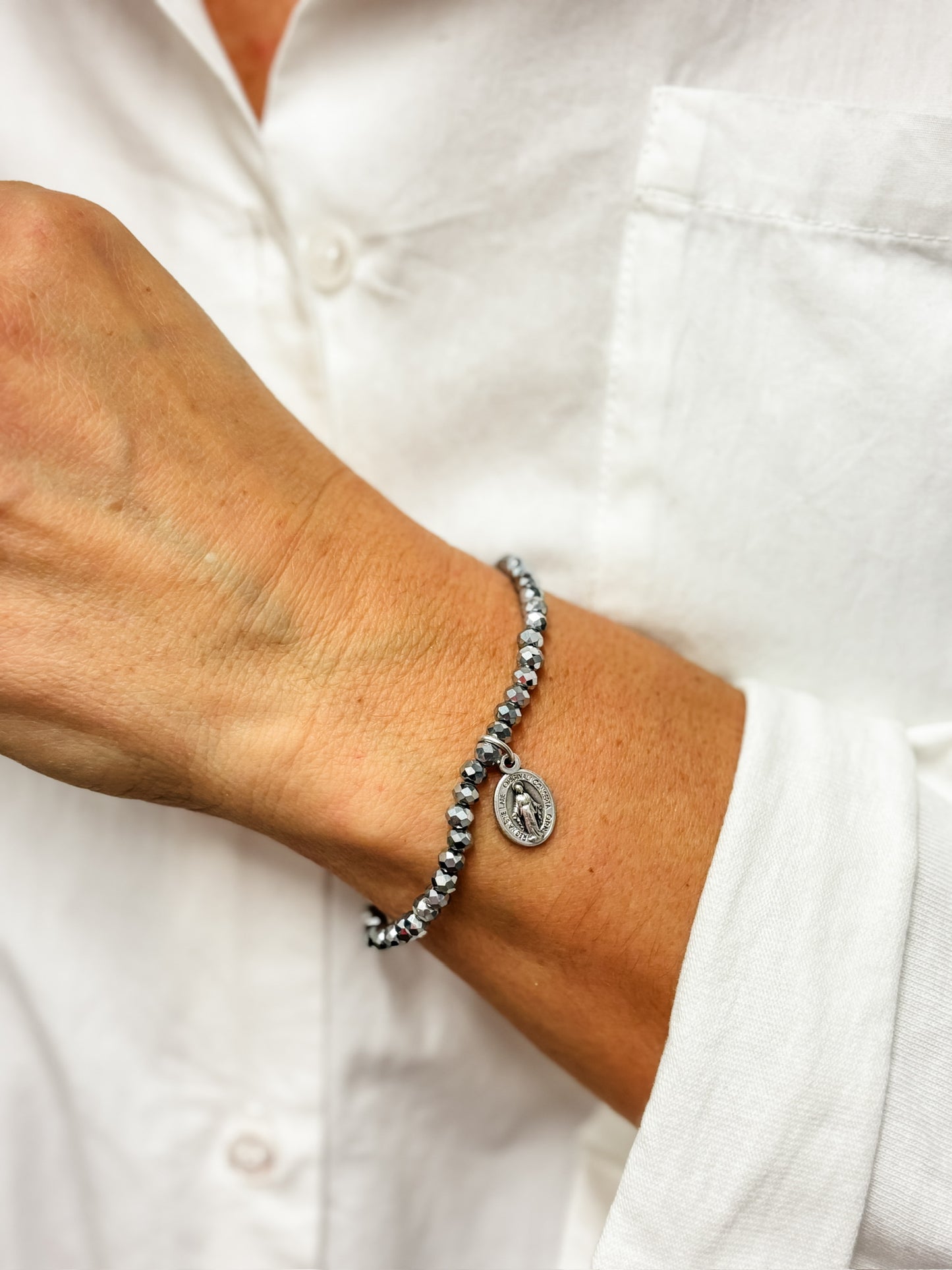 3er Set Armband Silberfarben Strahlend