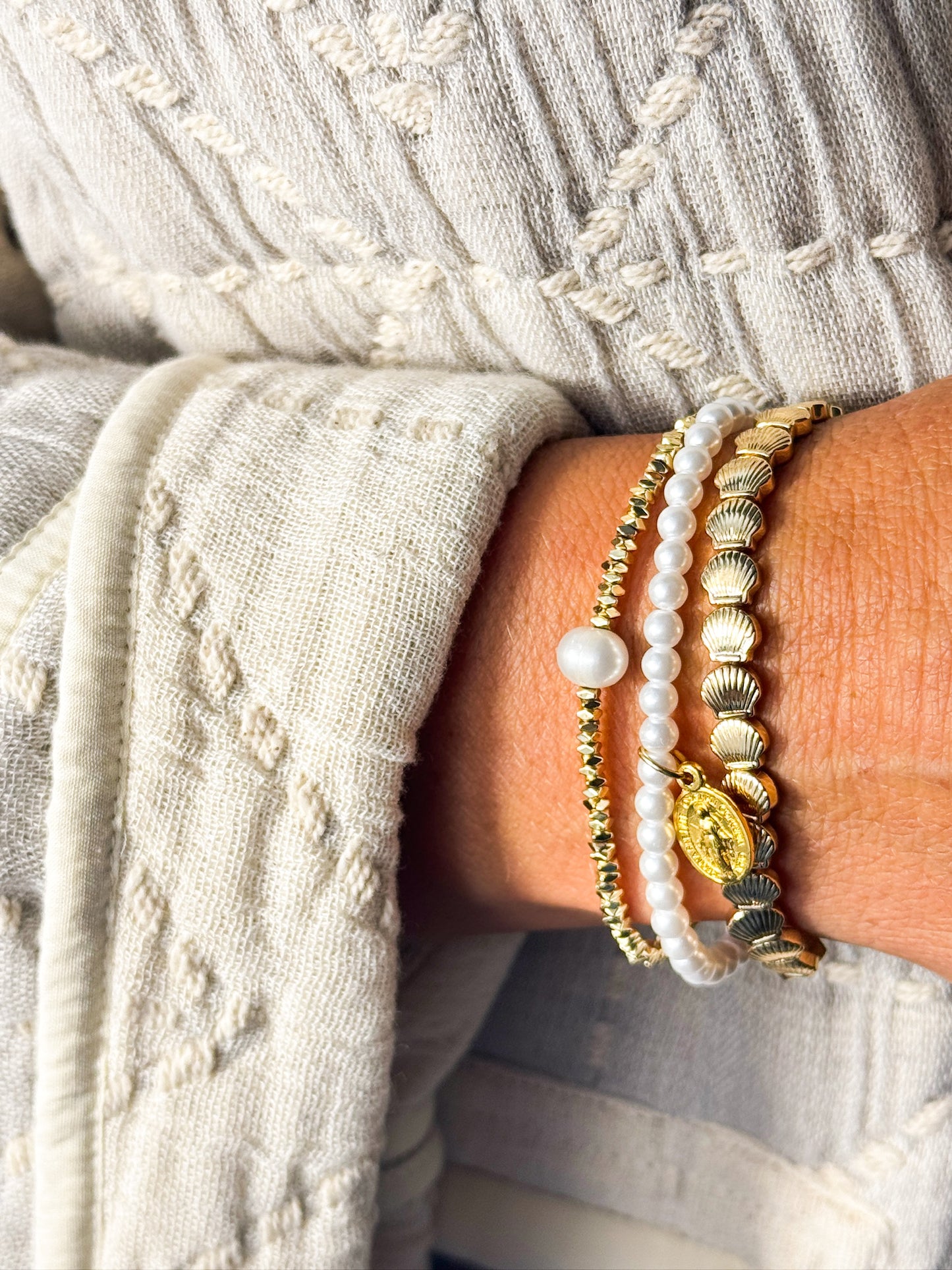 Muschel Armband Goldfarben