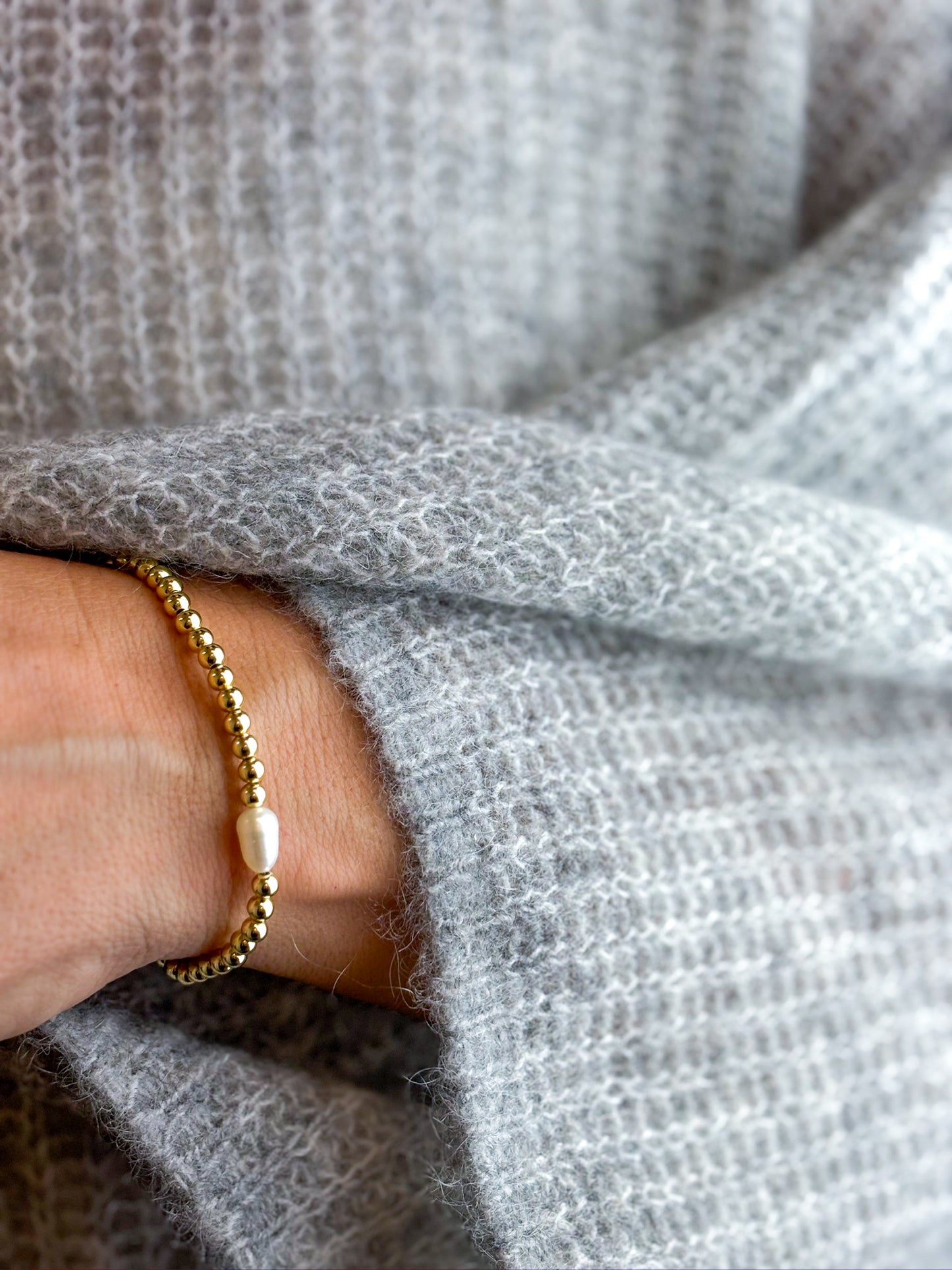 Armband Goldfarbig mit Perle