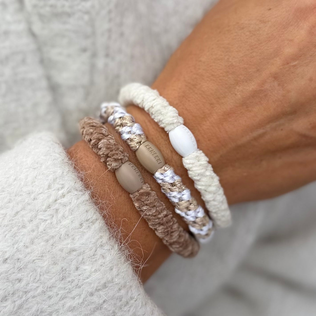 KKNEKKI Set "samt beige plüsch"