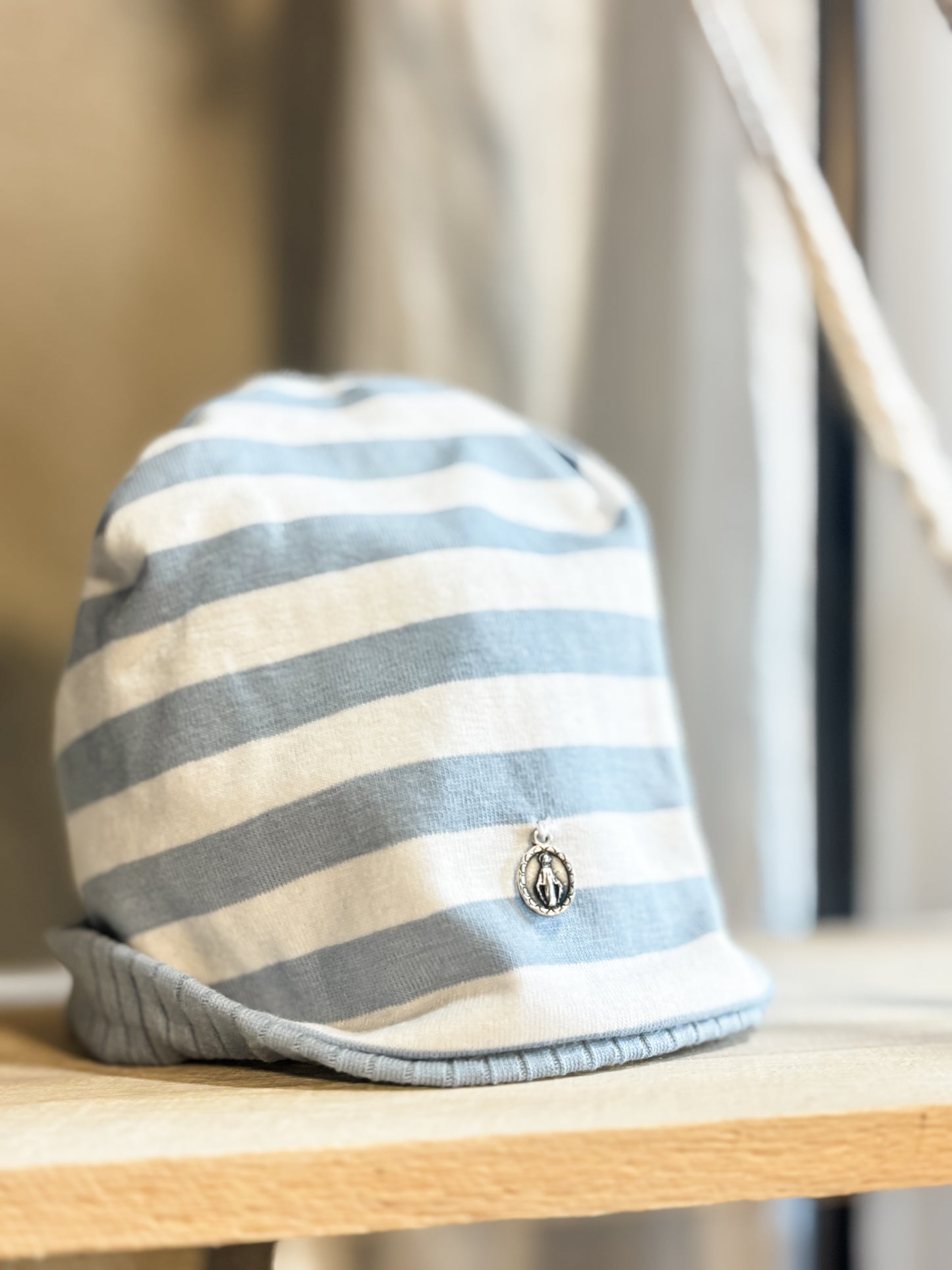 Wendehaube Streifen Blau