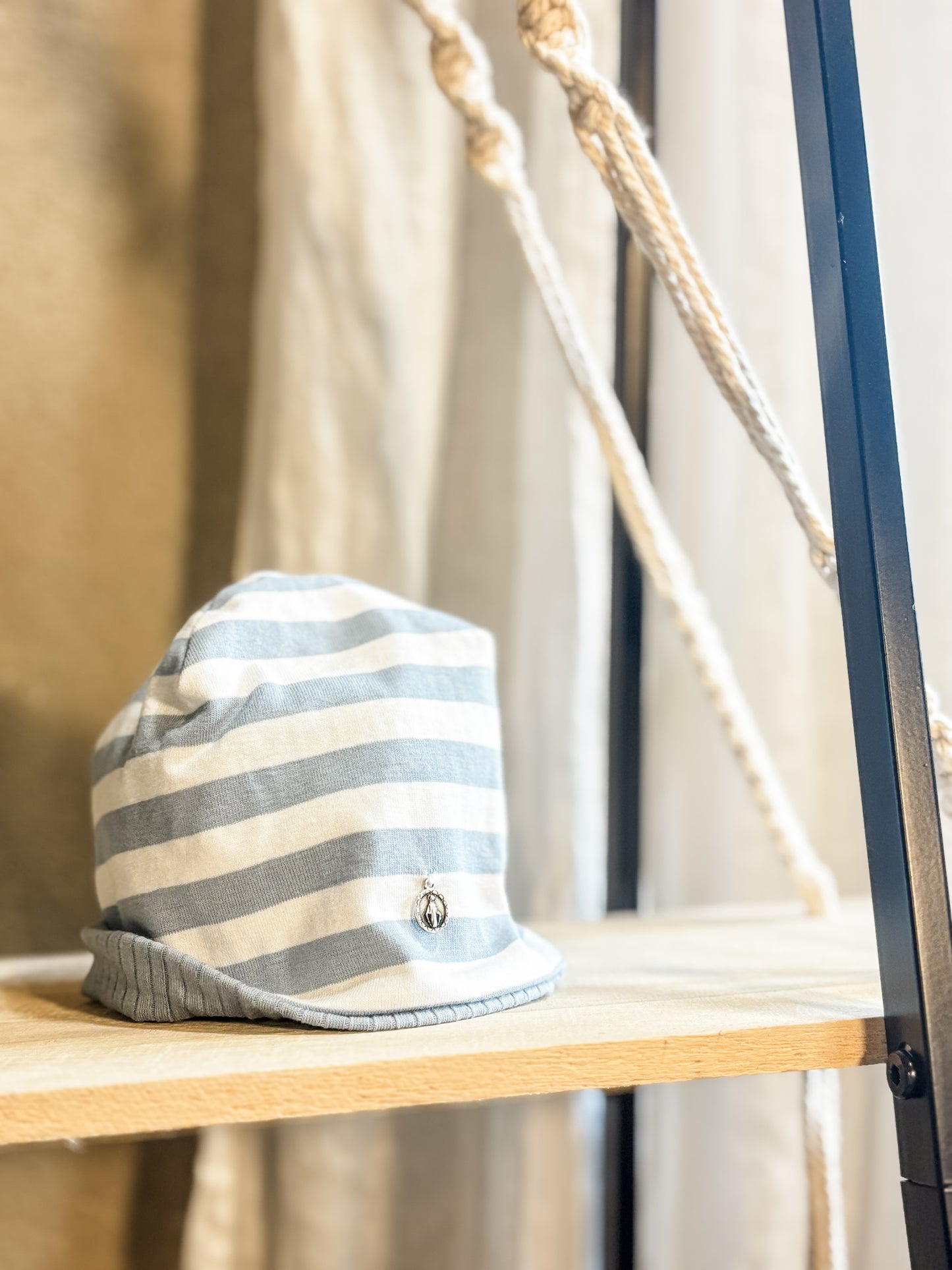 Wendehaube Streifen Blau