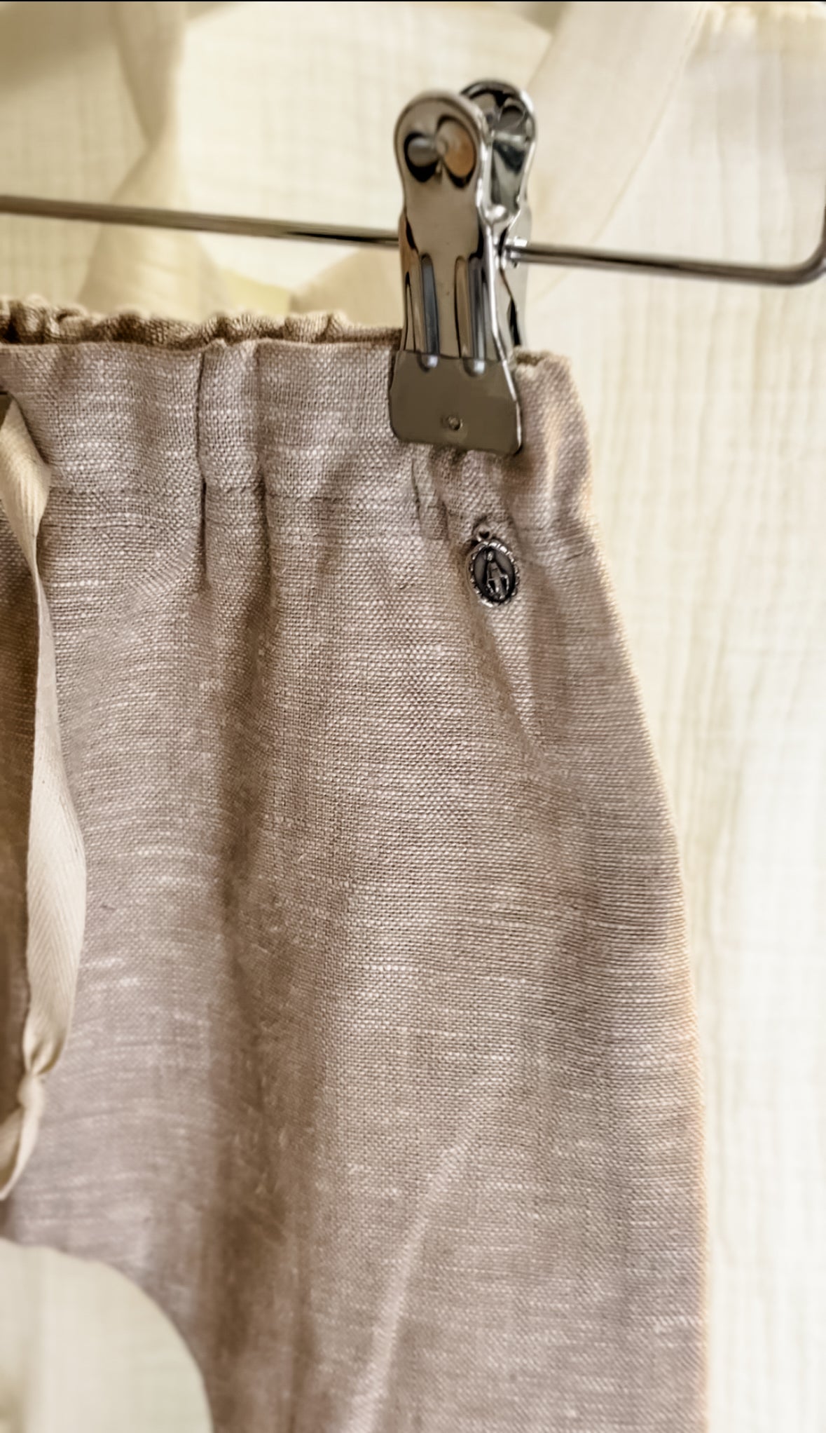 Taufhose Leinen "Latte"
