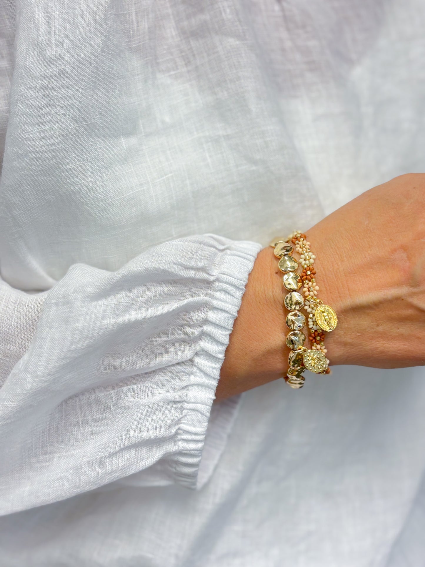 Armbandset Blümchen Goldfarben