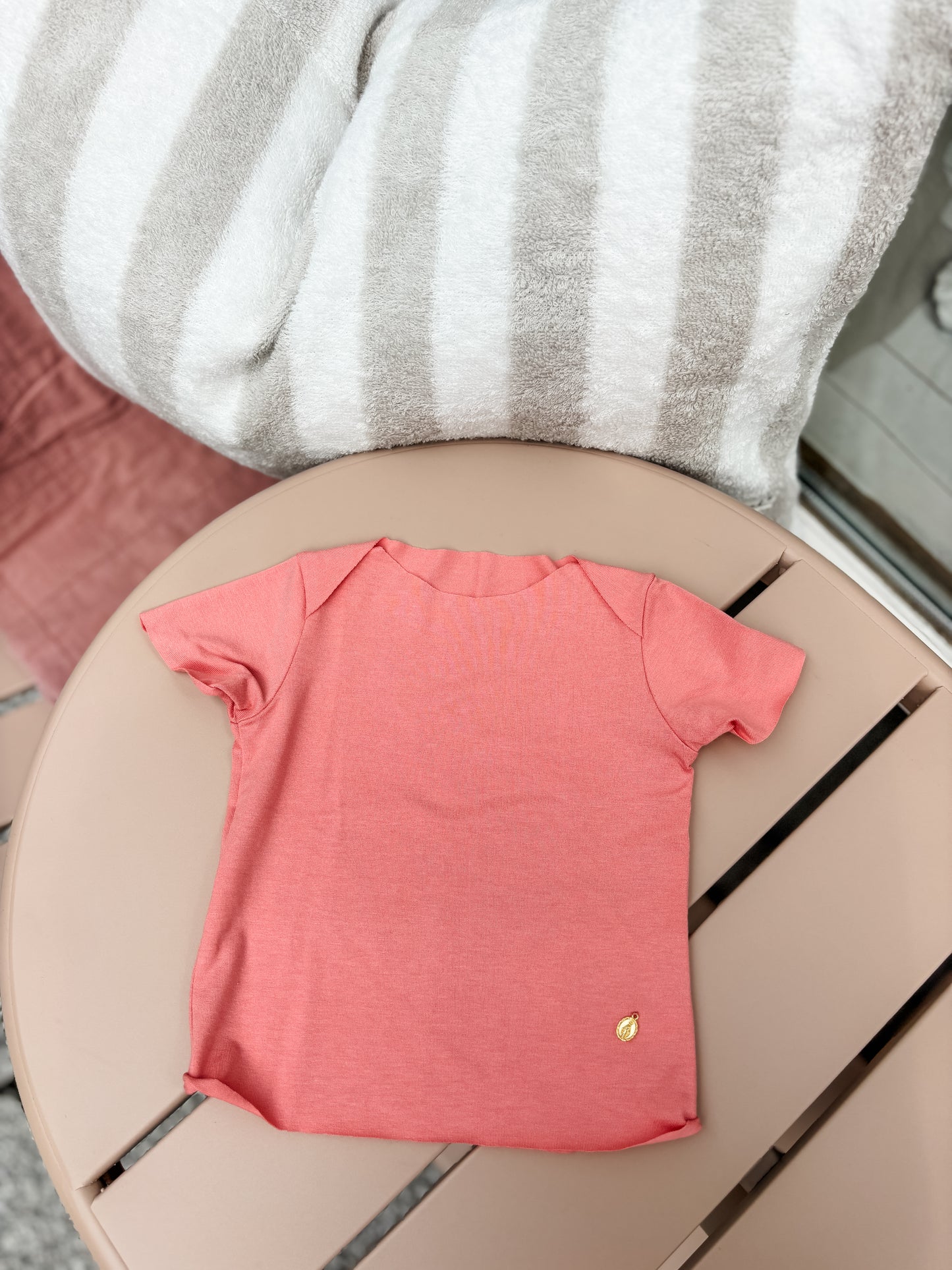 Baumwoll T- Shirt Apricot