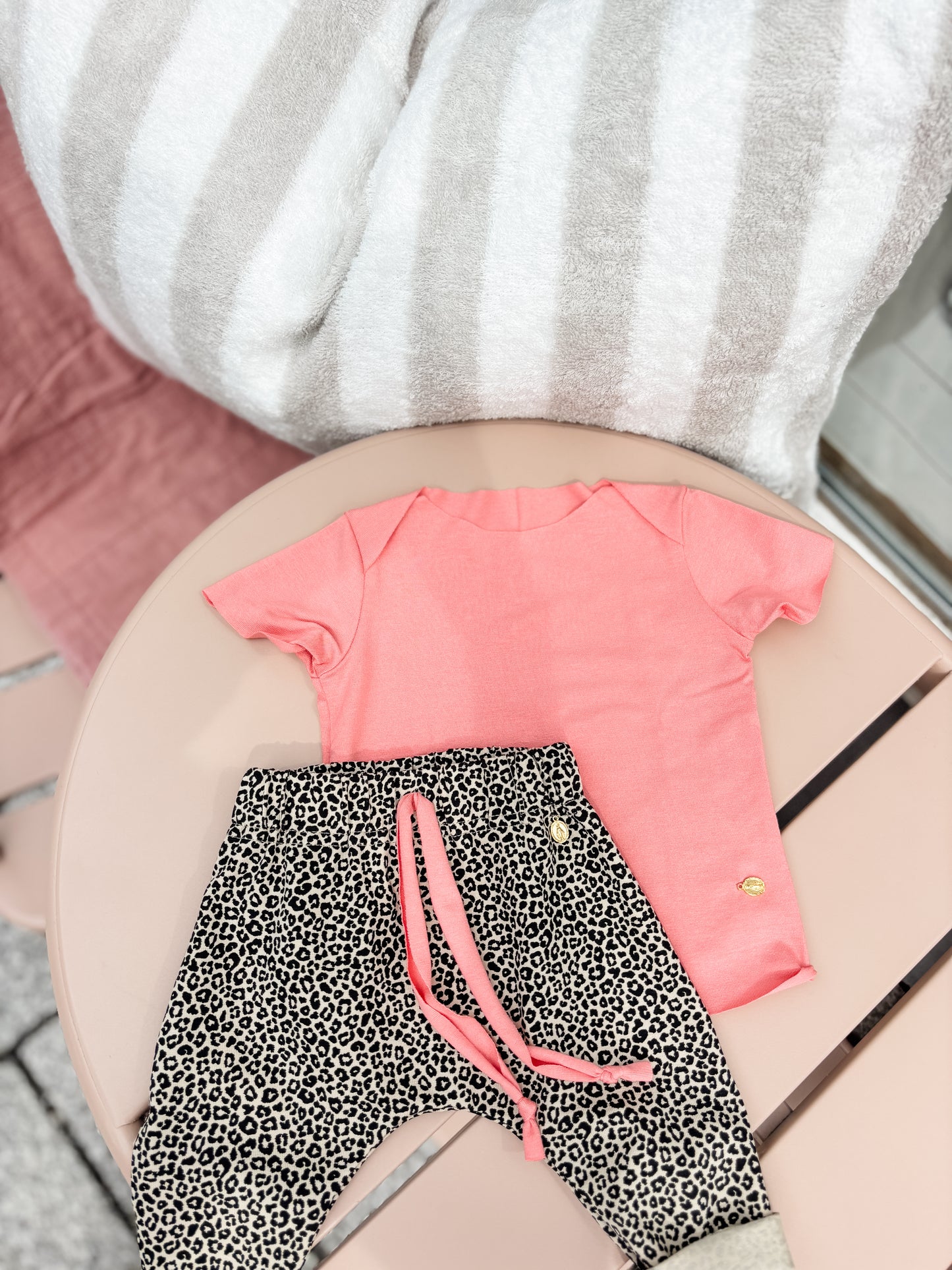 Baumwoll T- Shirt Apricot