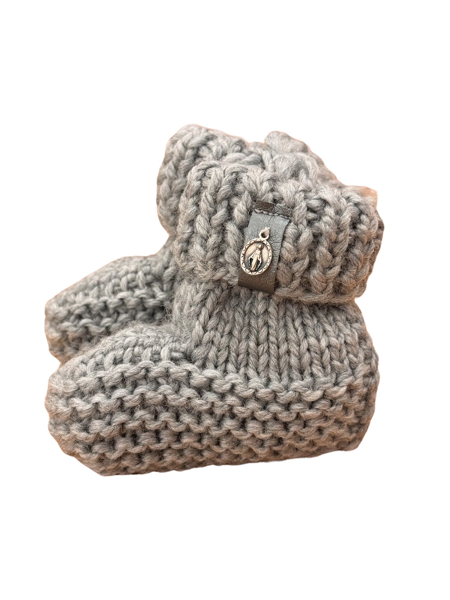 Patscherl von Omi gestrickt "Dunkelgrau"