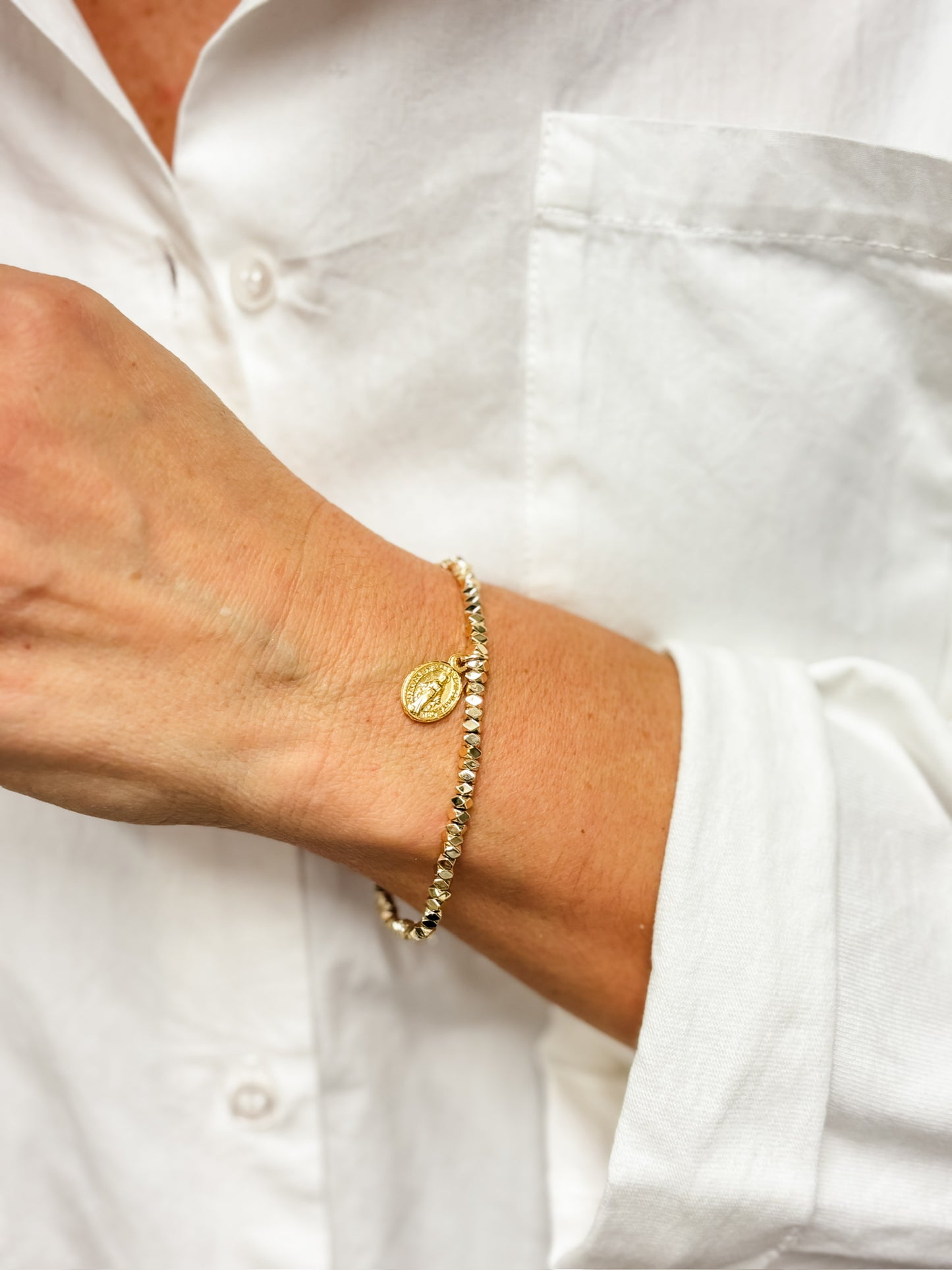 3er Set Armband Goldfarben
