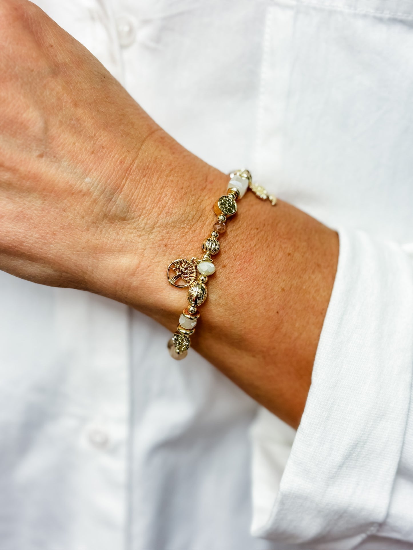 3er Set Armband Goldfarbig