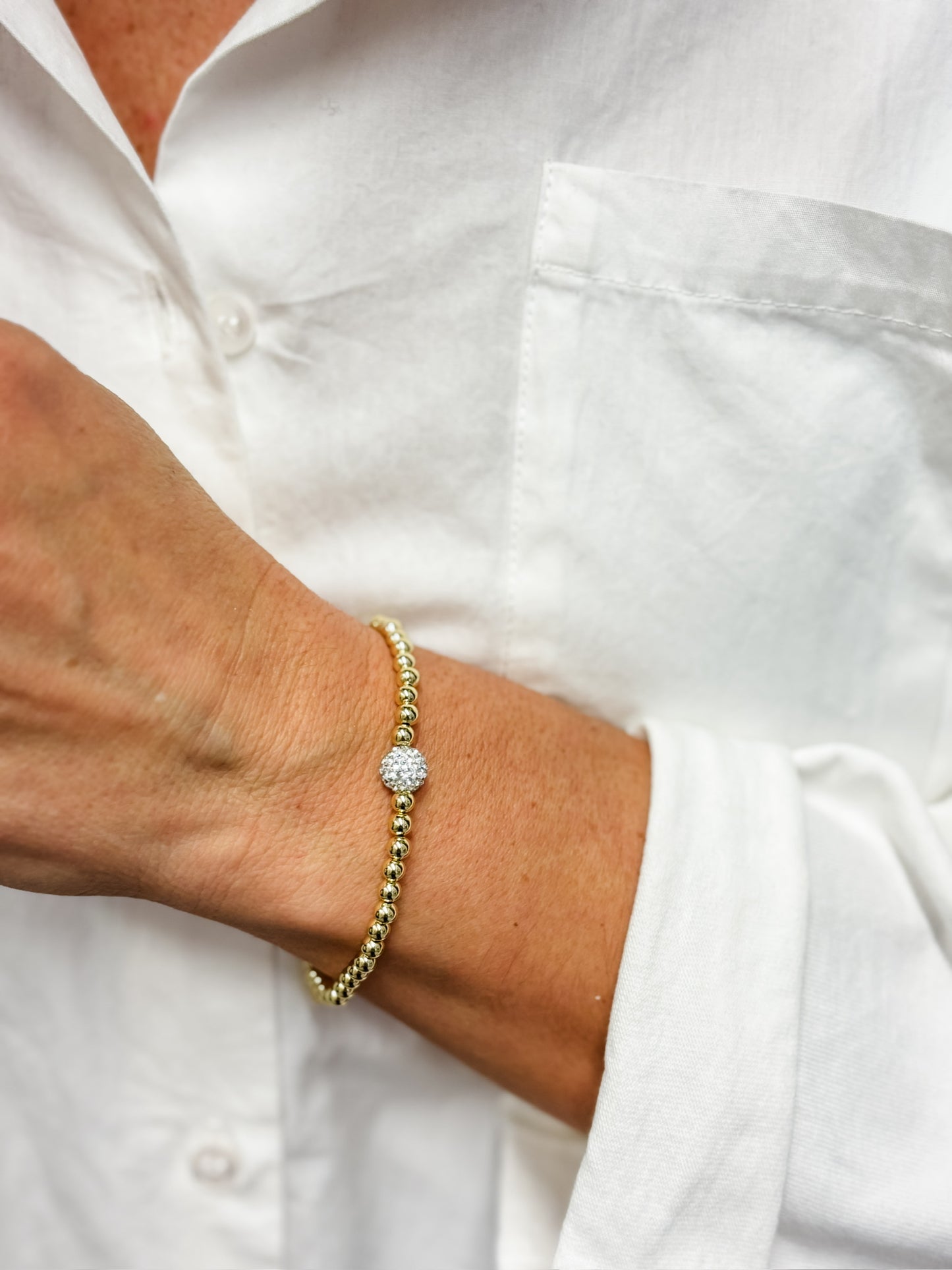3er Set Armband Goldfarben