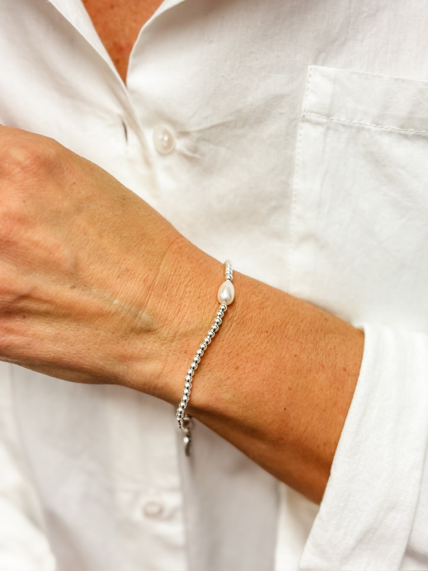 3er Set Armband Silberfarben