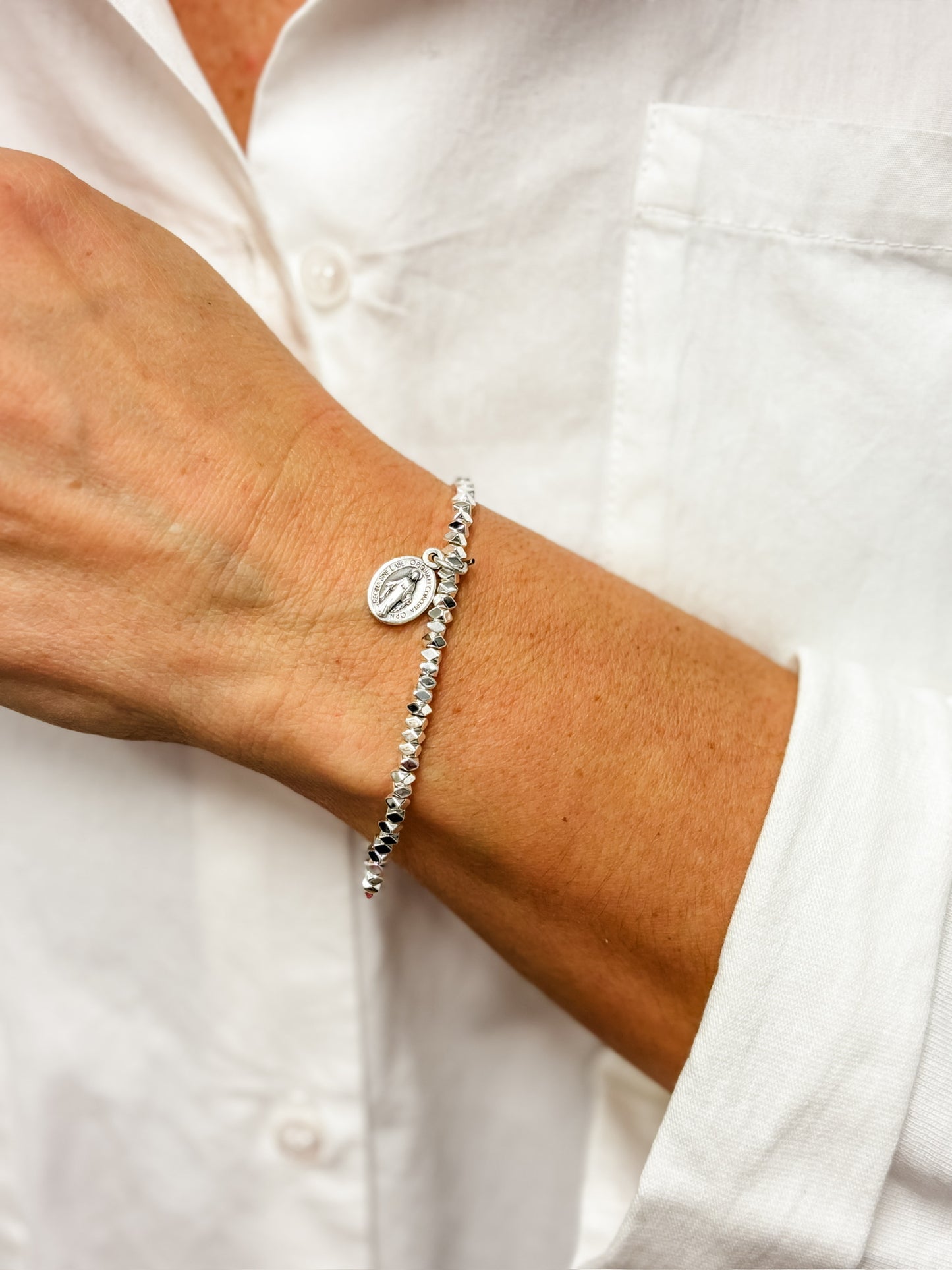 3er Set Armband Silberfarben