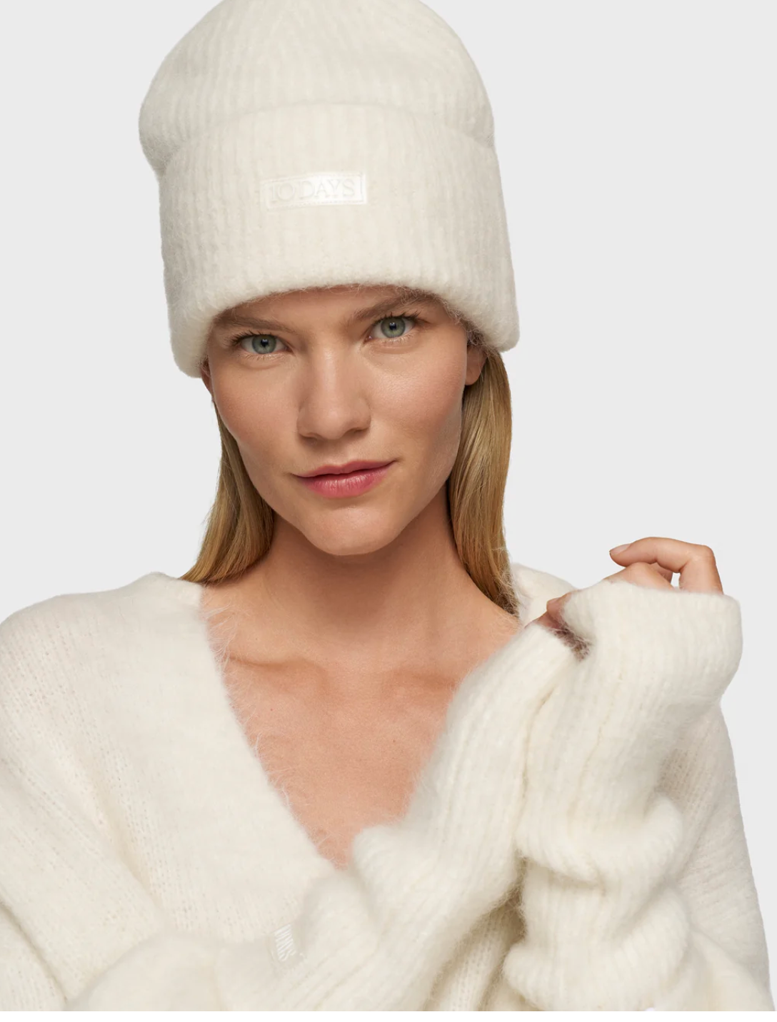 10DAYS Strickmütze weiß