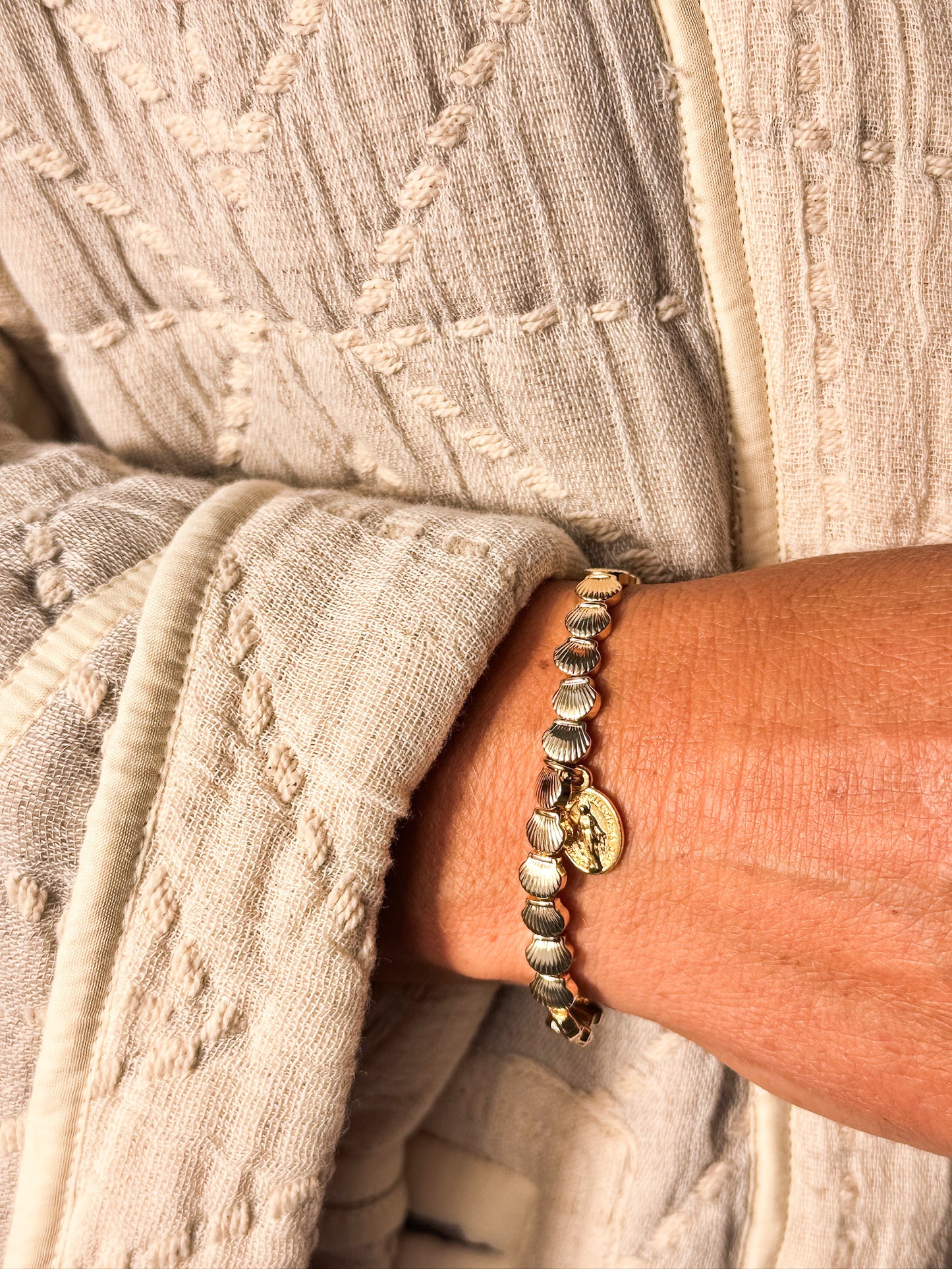 Muschel Armband Goldfarben
