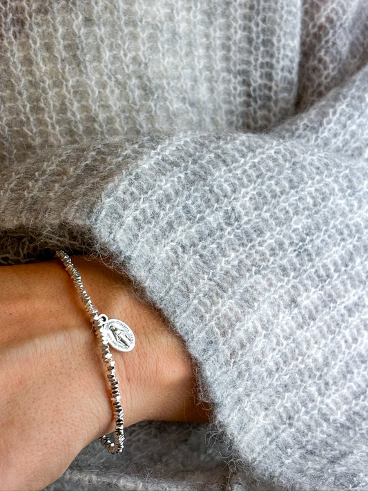 Armband Silberfarbig zarte Steinchen