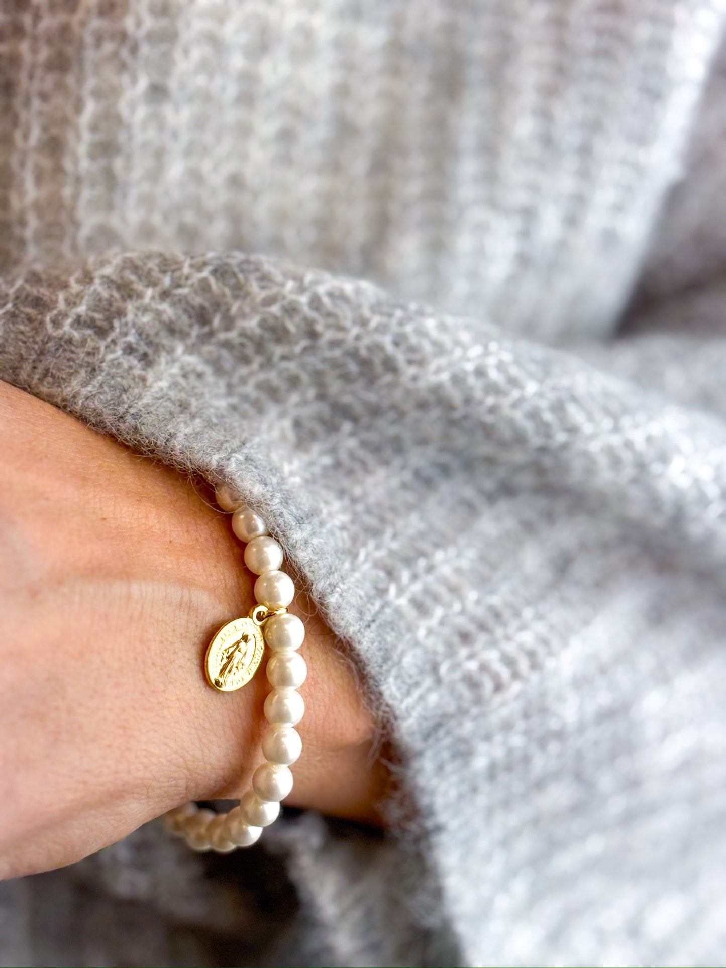 Perlenarmband Goldfarbig