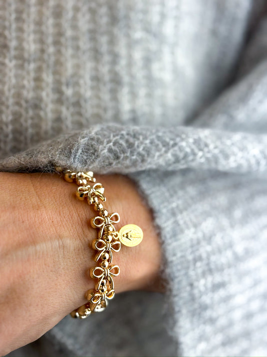 Armband Goldfarbig Schleifchen