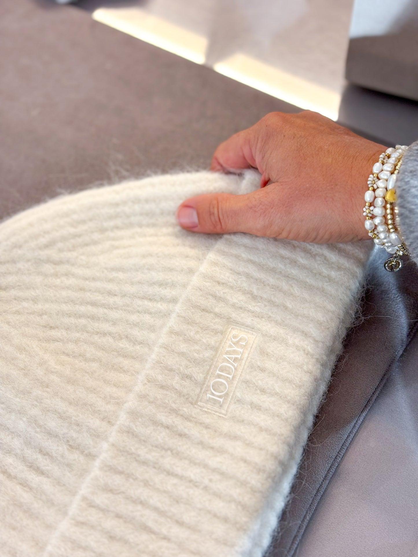 10DAYS Strickmütze weiß