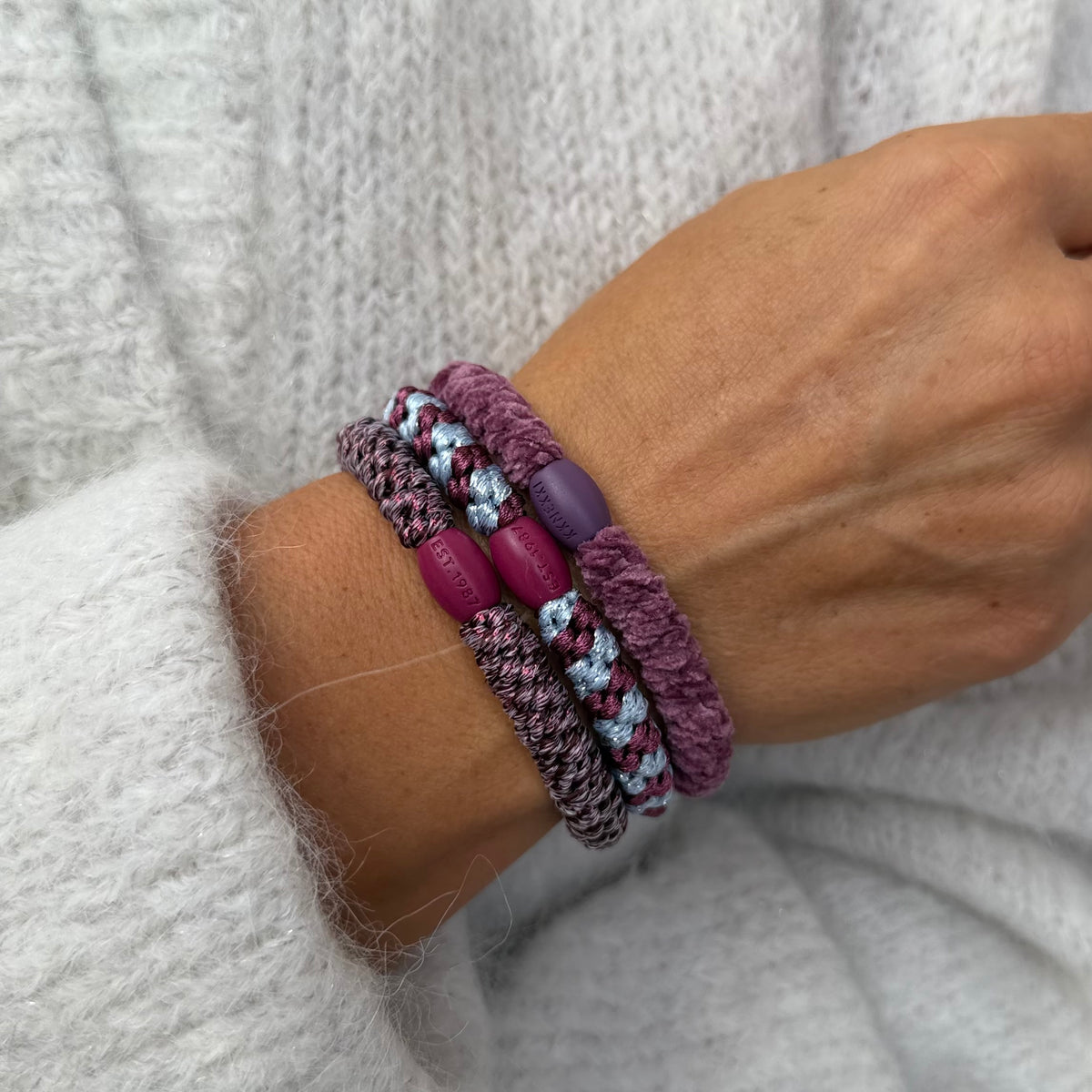 KKNEKKI Set "aubergine plüsch"