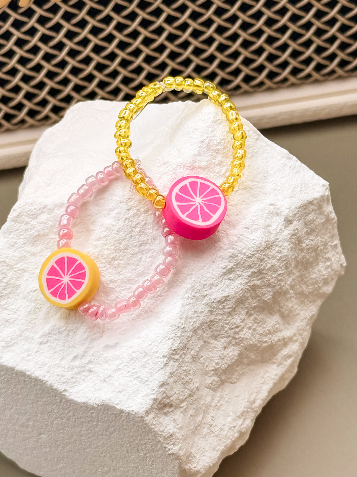 Ring-Set – Pink Lime