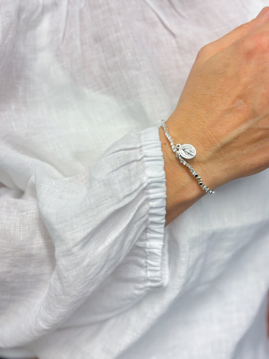 Armband Silberfarben "kleine Steinchen"