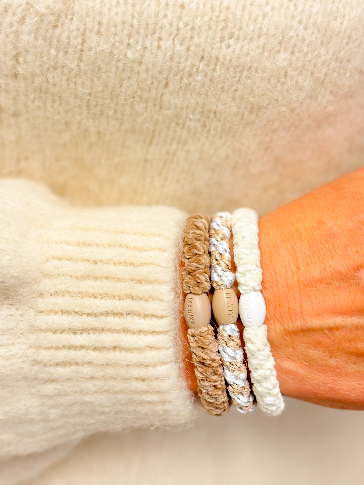 KKNEKKI Set "samt Beige"