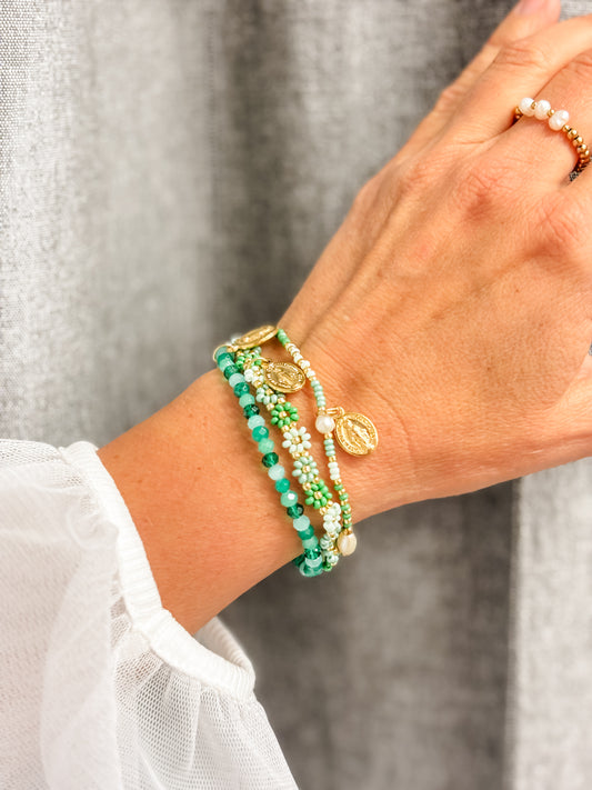 3er Set Armband Grün