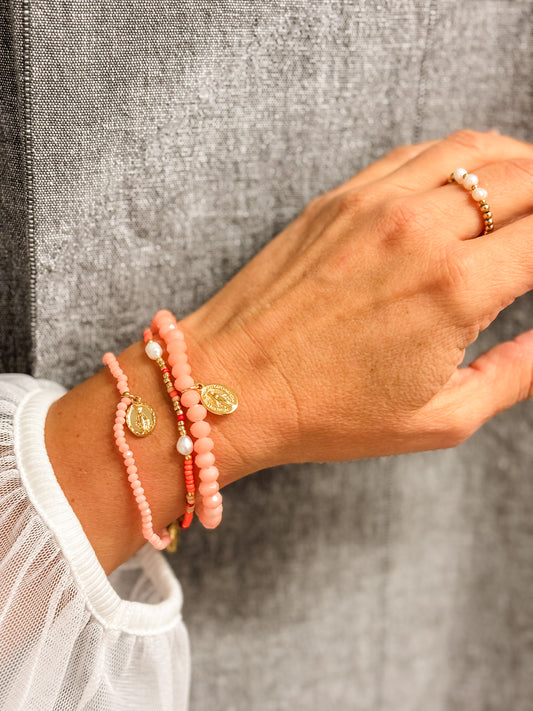3er Set Armband Apricot