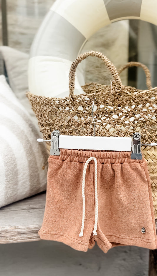 Shorts Nougat mit Bundbändchen
