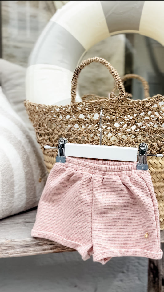 Shorts Rosa gerippt